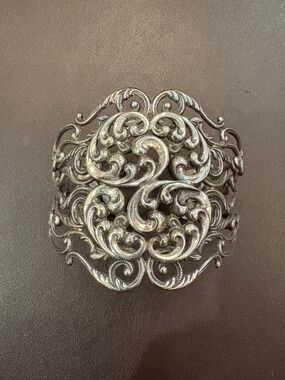 Danecraft Sterling Silver ornate scroll work cuff